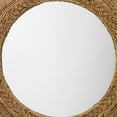 thumbnail image 3 of Benzara BM241125 Mirror with Round Woven Seagrass Frame, Brown & Silver, 3 of 5