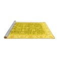 thumbnail image 2 of Ahgly Company Machine Washable Indoor Square Oriental Yellow Traditional Area Rugs, 5' Square, 2 of 4