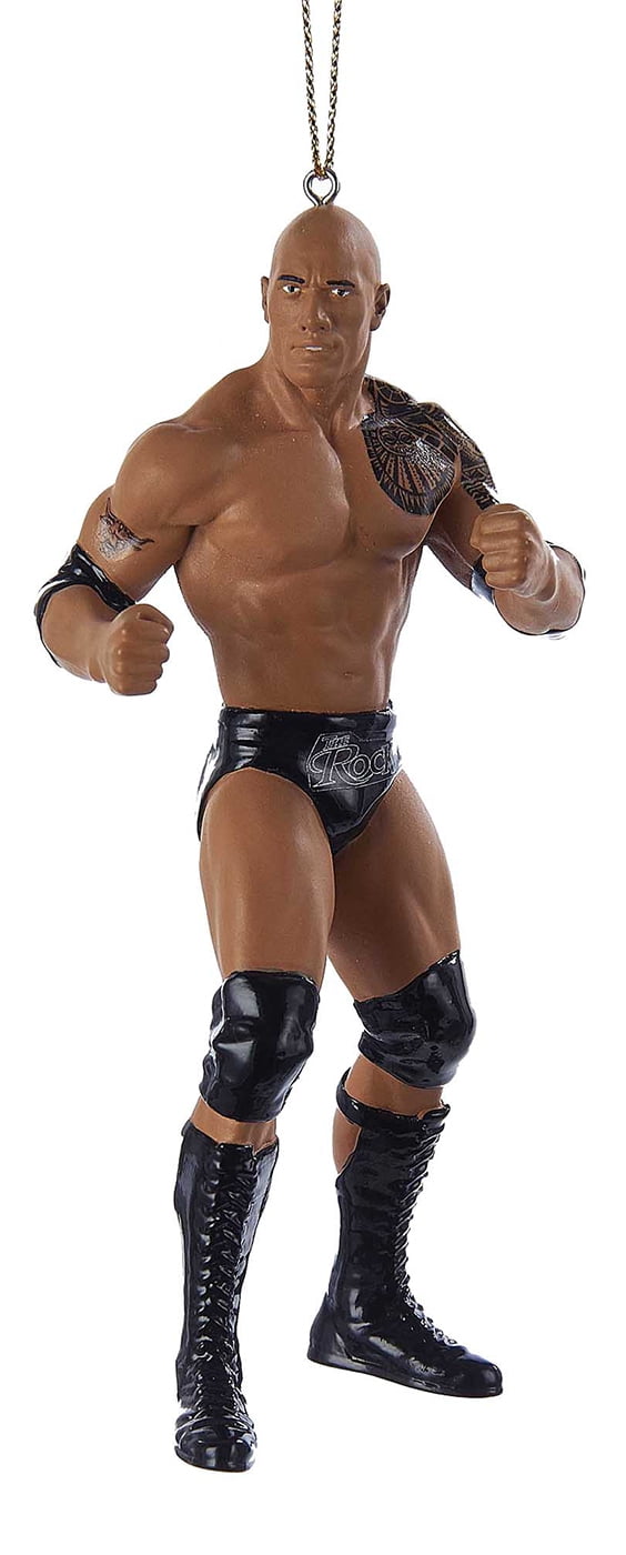 HTF New Licensed  WWE Legend  Duane Rock Johnson Resin Christmas Ornament W6 