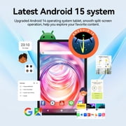 Android 15.0 Tablets,16GB RAM 128GB ROM 1TB Expand Tablets 11 inch, 2.4G/5G Tablet Android, 5G wifi 1280*800IPS Screen