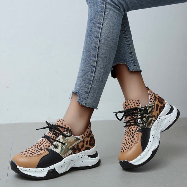 Zapatos de mujer cómodos de bloque de color deportivo informal de talla grande de tela elástica para mujer a la moda Wmkox8yii shalkjhdk1888