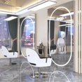 thumbnail image 3 of Hair salon mirror, hair salon, whole body wall hanging, hairdressing mirror table, LED with light, floor mounted mirror My Lux Decor Round, 3 of 5