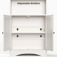 thumbnail image 5 of Tall Bookshelf, Lofka Bookcase with Doors , 4 Tier Storage Bookshelf for Home Office, Living Room, White, 5 of 8