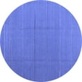 thumbnail image 1 of Ahgly Company Indoor Round Abstract Blue Contemporary Area Rugs, 7' Round, 1 of 4