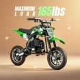 thumbnail image 5 of Aoemoe 49cc Kids Dirt Bike, Gasoline Powered 2-Stroke Mini Motorcycle, 1-Seater, Green, 5 of 7