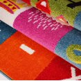 thumbnail image 3 of Ladole Rugs Colorful Red Blue Orange Cartoon Alphabets Rug Mat Carpet for Kids Children Baby Little Girl Boy Bed room Small Large Long Non Slip Skid Size 3x5. 4x6, 5 x 8, 7 x 10, 9 by 12, 11 feet ft, 3 of 5