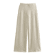 thumbnail image 2 of HH TRAF Pantalones largos de tela de doble cara para mujer, de otoño, nuevos, elegantes y versátiles, hasta los tobillos, para calle, 2 of 5