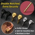 thumbnail image 5 of FaithHeart Raven Skull Stud Earrings for Men Stainless Steel Punk Gothic Norse Viking Celtic Knot Protection Jewelry Gift for Friends Grandson Birthday, 5 of 9