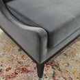 thumbnail image 7 of Modway Confident Upholstered Performance Velvet Lounge Chair in Gray, 7 of 7