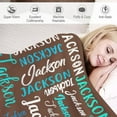 thumbnail image 4 of Personalized Blanket for Kids Adults Personalized Name Blanket Custom Blanket with Name Gift for Christmas Birthday Valentines Day (Color 10), 4 of 5