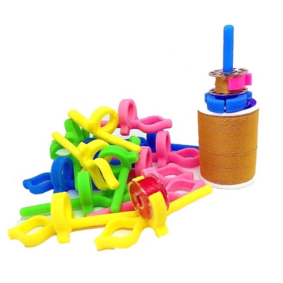 PeavyTailor 12 pcs Bobbins Buddies Bobbin Holder Clamp Thread Organizer Matching Thread Spools Together #11
