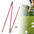 thumbnail image 1 of DYNWAVECA 2 Pieces Golf Alignment Sticks with Storage Tube Direction Indicator Putter Teaching Golf Direction Stick for Putting Posture Red, 1 of 10