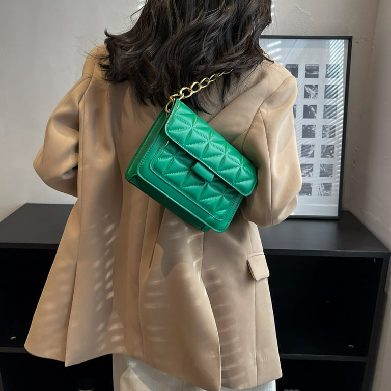 QWZNDZGR Korean Fashion Casual Small Square Bag Chain Bag 2022