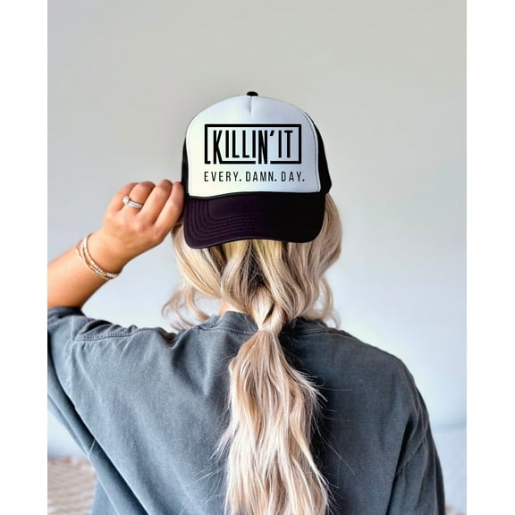 Killin' It Black & White Unisex Trucker Hat