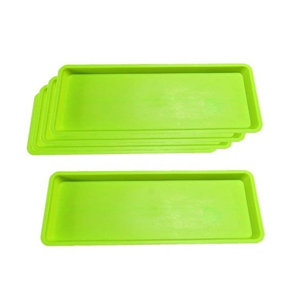 oshhni 5 Pieces Plant Trays Rectangular Plant Saucers for Balcony Windowsill Garden S