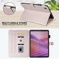 thumbnail image 4 of for Lenovo Tab One 8.7 inch/Tab K9 2025 TB-305FU Case, Rhombus Pattern Multiple Viewing Angles Stand Slim Folio Cover (Rose Gold), 4 of 6
