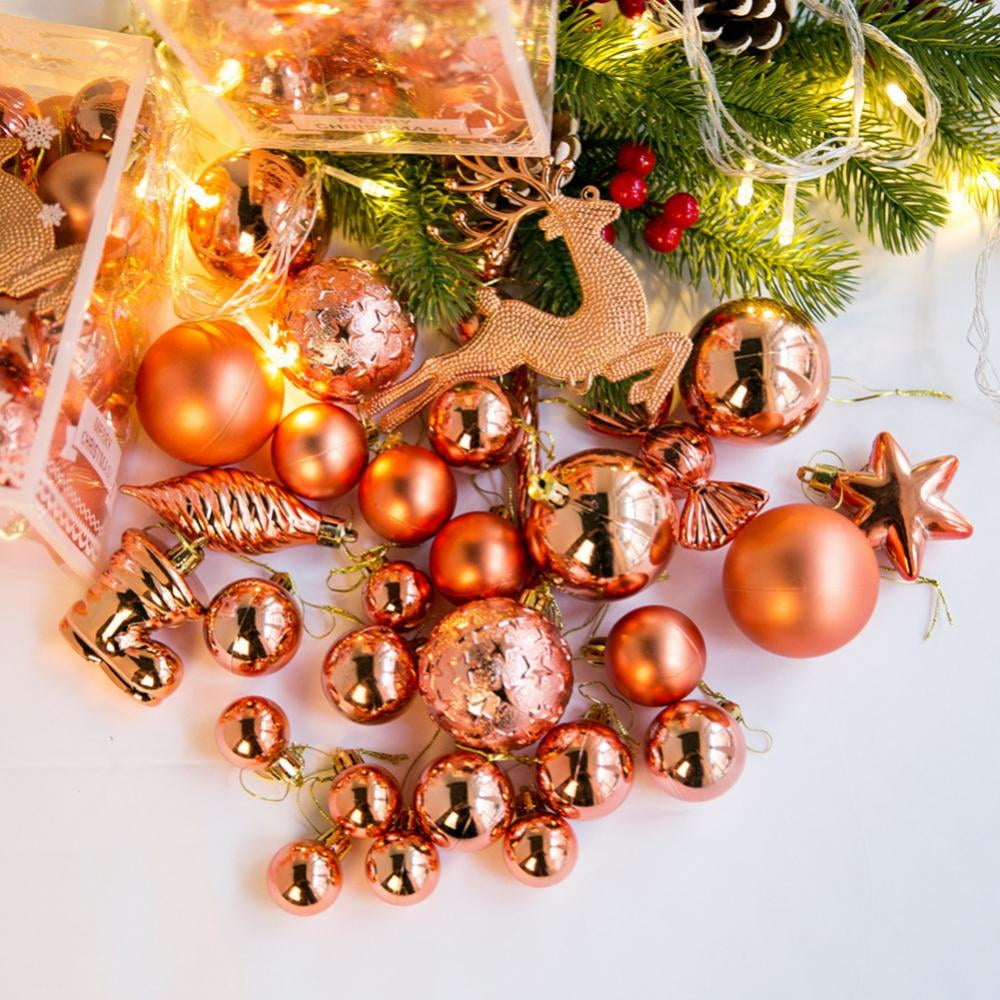 30 PCS Christmas Balls Set Christmas Tree Decoration Ornaments Snowman