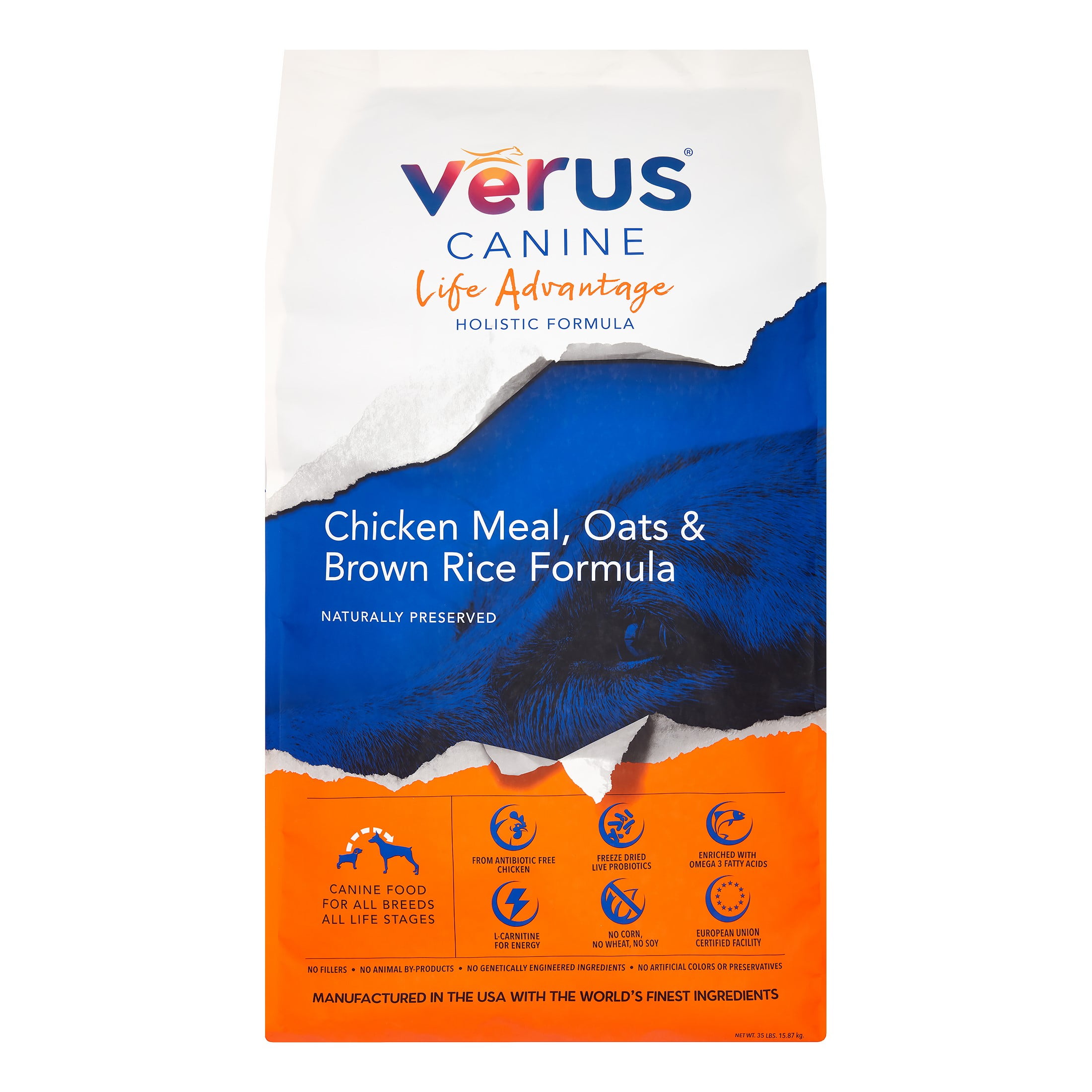 Verus Life Advantage Chicken Meal Oats Brown Rice Recipe Dry Dog Food