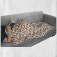 thumbnail image 6 of Safari Soft Flannel Fleece Throw Blanket, Zoology Themed Pattern with Tiger and Lion Heads Kids Nursery Doodle Print, Cozy Plush for Indoor and Outdoor Use, 70" x 90", Multicolor, by Ambesonne, 6 of 6