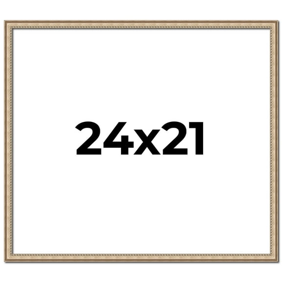 24x21 Frame Silver Real Wood Picture Frame Width 0.75 Inches | Interior Frame Depth 0.5 Inches |