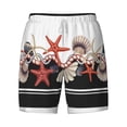 thumbnail image 4 of Lsque Mens Swim Trunks Starfishes Shells Pattern - Bathing Suit Compression Liner - Beach Swim Shorts Swimwear - (S-3XL) - Stretch Quick Dry -X-Large, 4 of 9