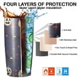 thumbnail image 7 of 20oz Tumblers Pumpkin Ghost Halloween Pattern Stainless Steel Vacuum Insulated Double Wall Travel Tumbler Cups Mug with Lid and Straw,Cleaning Brush for Cold & Hot Drinks, 7 of 7