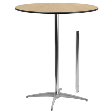 36 Inch Round Wood Table - Flash Furniture 36'' Round Wood Cocktail Table with 30'' and 42'' Columns