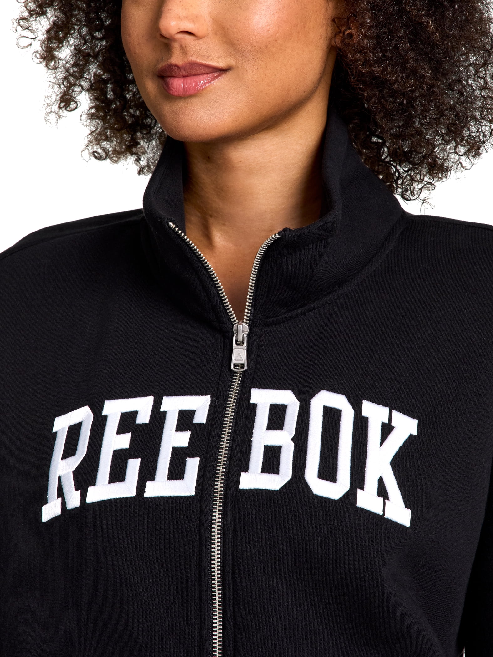 Reebok Women's Squad Zip Up Mock Neck Sweatshirt, Sizes XS-XXXL