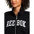 thumbnail image 4 of Reebok Women's Squad Zip Up Mock Neck Sweatshirt, Sizes XS-XXXL, 4 of 6