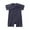 Navy, variant on WRKEKC Baby Girl Casual Romper, Toddler Girl Summer Jumpsuit, Children's Solid Color Round Neck Short Sleeve Jumpsuit Baby Summer Breathable Bag Fart Jacket