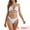 White, variant on DARING DIVA Women's Halter Bikini Sets Double Lace Up Tie Back X-Small White
