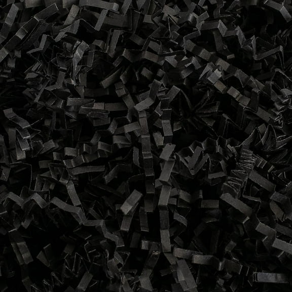 Crinkle Cut Paper Shred Filler (1 LB) for Gift Wrapping & Basket Filling - Black| MagicWater Supply