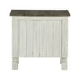 thumbnail image 4 of Tex 24 Inch Chairside End Table Gray Plank Surface USB Charger White - Saltoro Sherpi, 4 of 5