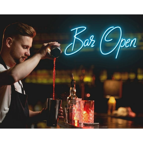 Glowneon Bar Open Neon Signs, Bar Led Lights Signboard