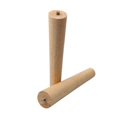thumbnail image 2 of 4pcs Solid Wood Round Tapered Chair Table Legs 25mm Bottom Dia M8 Thread, 2 of 3