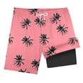 thumbnail image 5 of SGMVNU Boys Swim Trunks with Mesh Lined Swim Shorts Tropical Print Swimwear Summer Beach Board Shorts Kids Swimsuit Bottoms, Size 6-7 Years,A-Pink, 5 of 6