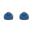 thumbnail image 4 of Bewildely Puff Ottoman: hermosa y práctica adición al hogar, elegante funda de tela para silla, sala de estar, Puff, sofá, sofá perezoso azul 2piezas, 4 of 6