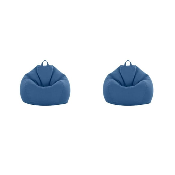 Puff Bewildely Ottoman Funda de tela para silla sala de estar sofá perezoso azul 2piezas