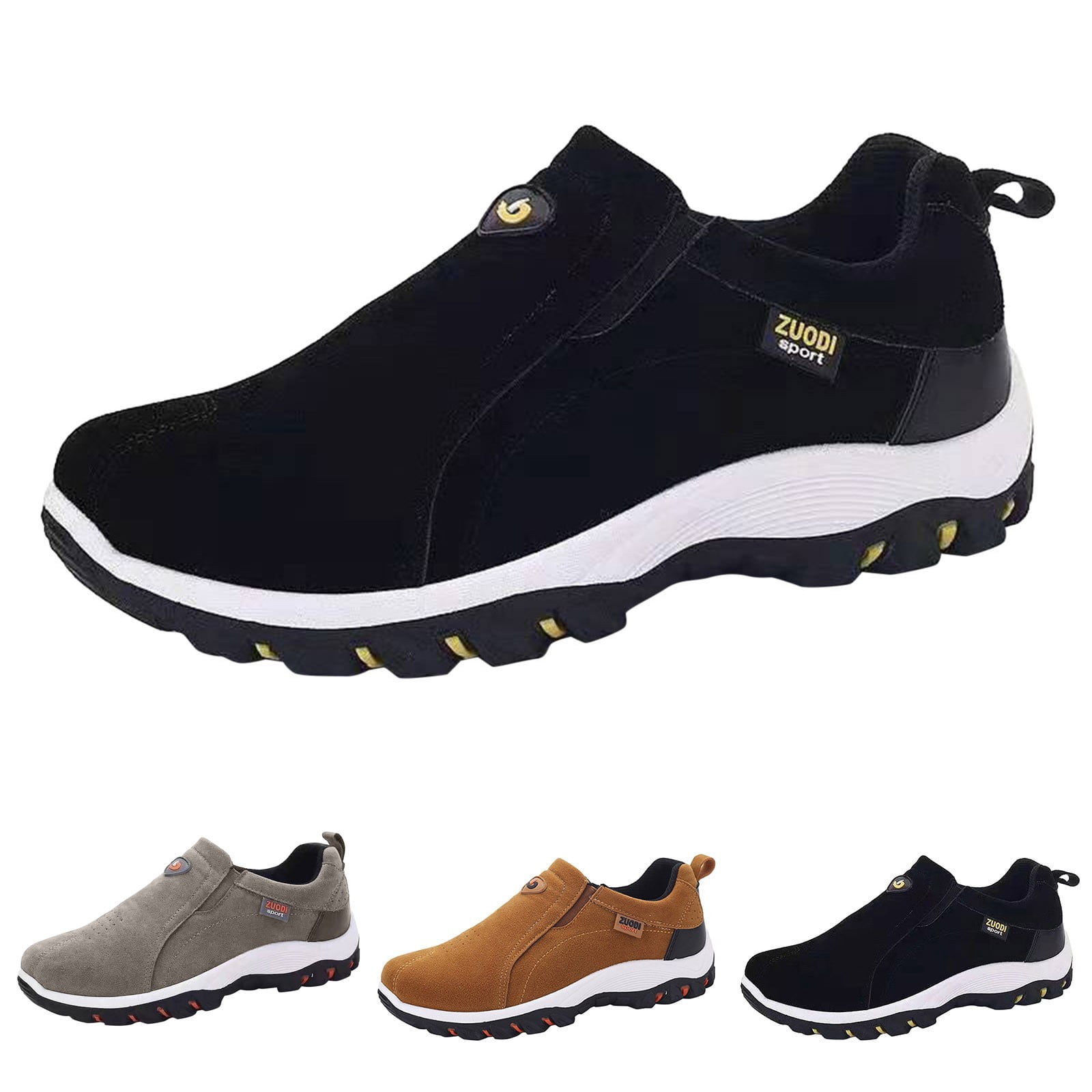 YLYL Men's Orthopedic Sneakers Arch Support Wide Width No Slip Lightweight Outdoor Walking Hiking Shoes