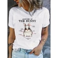 thumbnail image 1 of T-Shirt Graphique "TikTok Refuge" pour Femmes - Tee-Shirt Décontracté en Polyester Noir avec Lettrage Blanc Audacieux, Col Rond, Manches Courtes, Lavable en Machine, 1 of 6