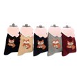 thumbnail image 4 of 【Ready Stock】 5 Ps Womens Winter Thicken Faux Wool Knitted Cozy Crew Socks Candy Color Cartoon Animal Printed Multicolor Mid Calf Warm Hosiery, 4 of 19