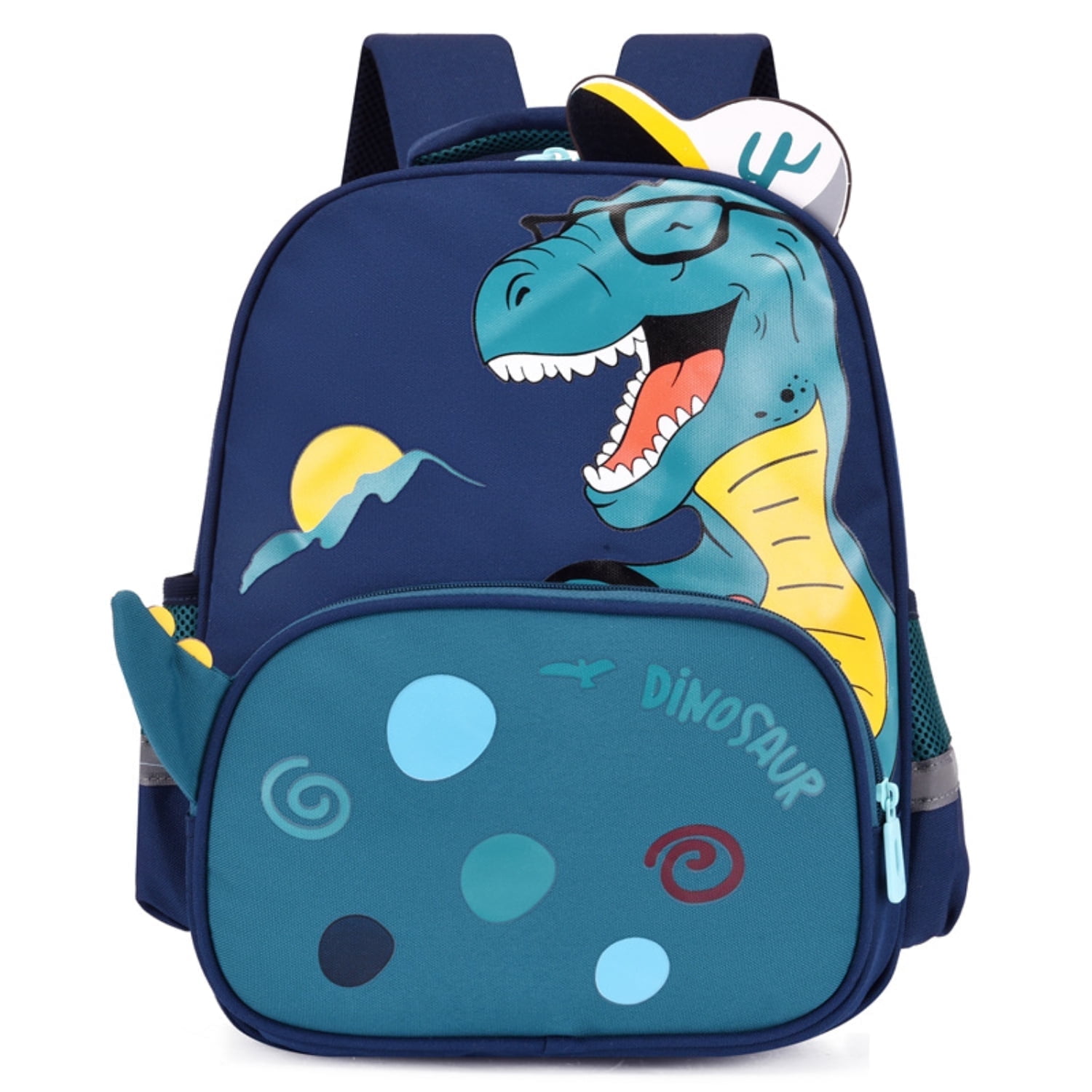 Ludolm Dinosaur Hippo Kids Toddler Backpack for Boys Girls Lightweight Waterproof Preschool Travel Schoolbag for 3-12 Years