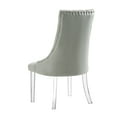 thumbnail image 6 of Inspired Home Gideon PU Leather Dining Chairs Acrylic Leg Armless, Gray, 6 of 9