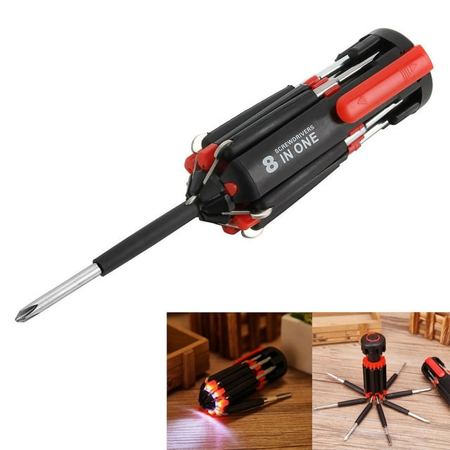 Ltdhehe Tools with Screwdriver Hand 8 1 in Torch -functiona 6 Tools & Home Improvement
