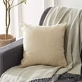 thumbnail image 4 of Ensemble 4 pièces housse de coussin 45x45 cm décoratif salon chambre canapé housse de coussin coton éphédra gris bleu plante impression, 4 of 5