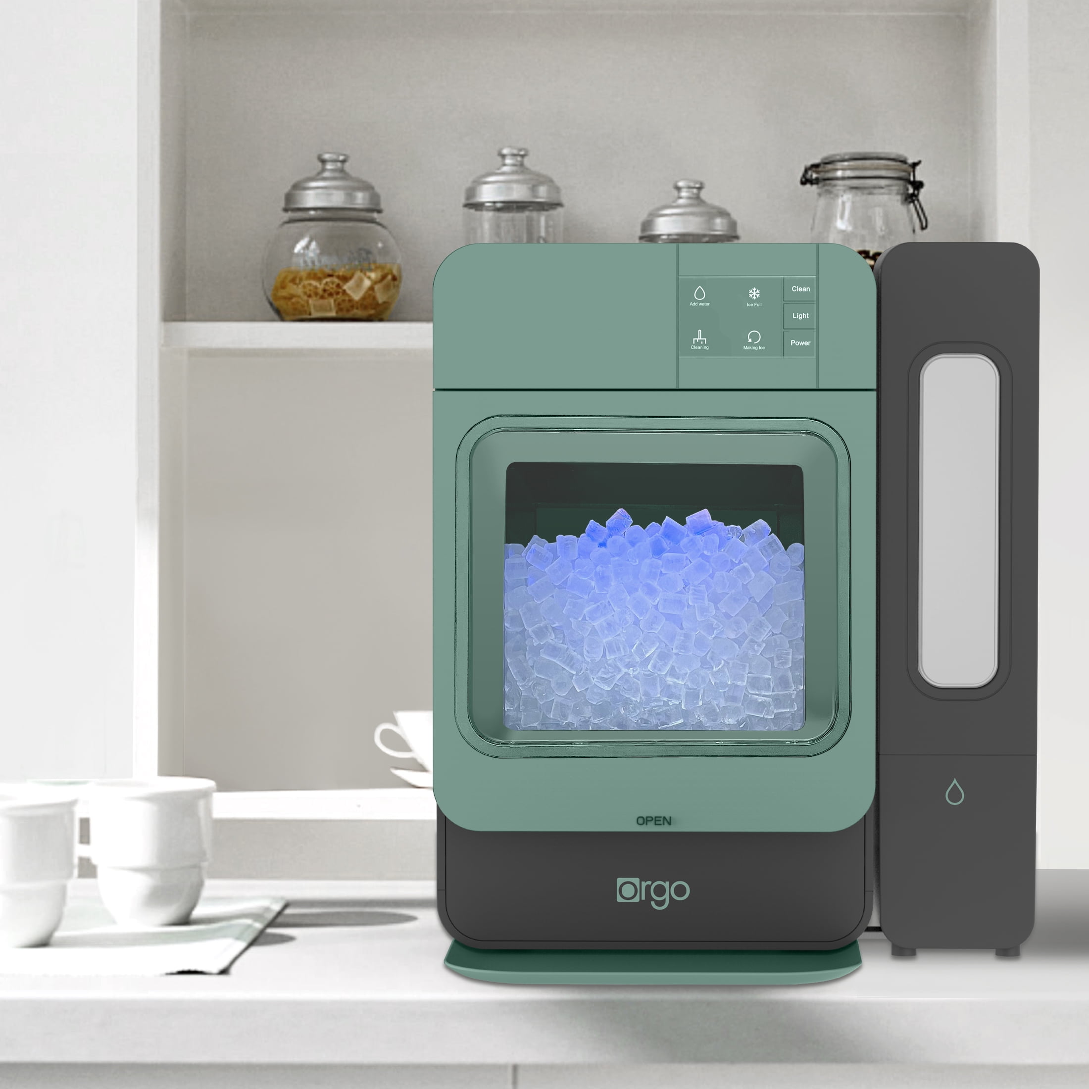 Orgo Sonic Countertop Ice Maker 33 lbs “Capacity” Nugget Ice Maker, Stainless Steel