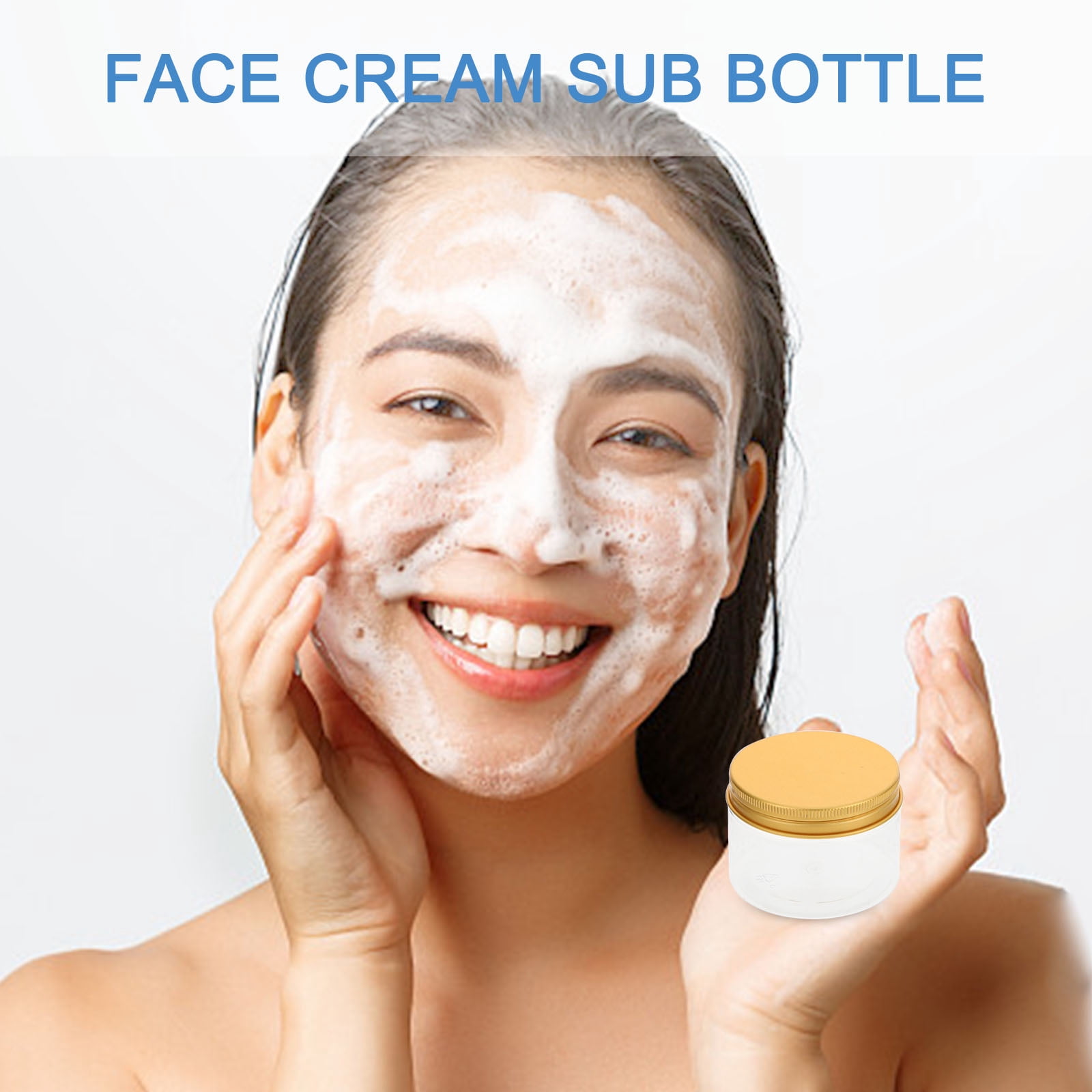 UPOUART 16pcs Skincare Containers Golden Plastic Refillable Cosmetic Protection for Travel Supply