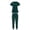 Green, variant on Women's Scrub Set – Short Sleeve V-Neck Top & Drawstring Pants, Surgical Nursing Uniform for Hospital Operating Room, Breathable Comfort Fit, Sizes S-XXL,Navy_M