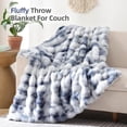 thumbnail image 3 of ROSEKIND Ultra Soft Cozy Faux Fur Throw Blanket, Fuzzy Plush Thick Bubble Blanket, 3 of 6