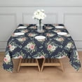 thumbnail image 3 of Pioneer Flower Floral Print Pattern Square Tablecloth, Waterproof Wipeable Spillproof Washable Table Cover for Home Kitchen Party Decor, 52"x52", 3 of 6
